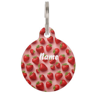 Strawberries Pet Tag