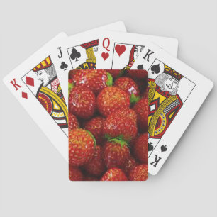 Strawberries playing cards