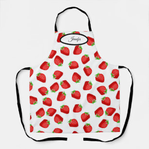 Strawberries Plump Fresh Red Sweet Personalized Apron