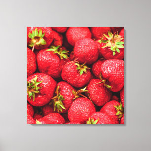 Strawberries Red Delicious Strawberry Canvas Print