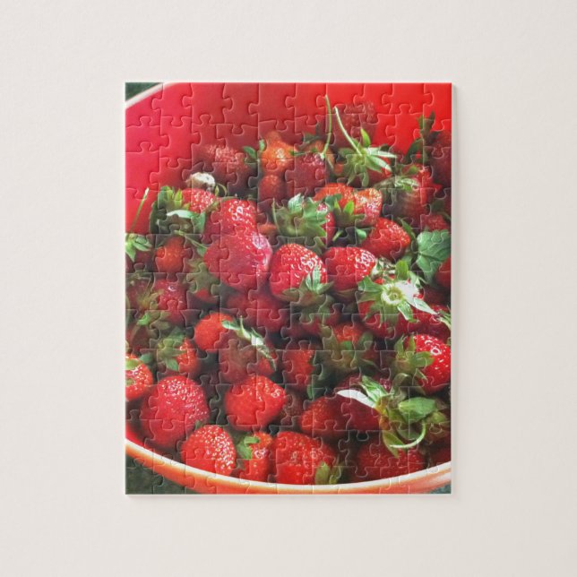 Strawberries red fruit photo jigsaw puzzle (Vertical)