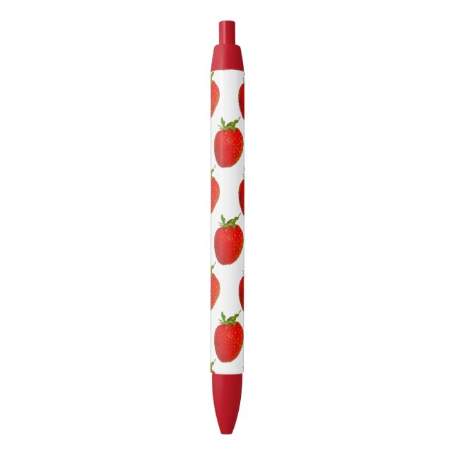Strawberries Red Green Fruit Pen (Front Vertical)