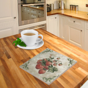 Strawberries Rustic Ceramic Tile