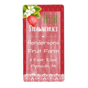 Strawberries Shipping Label
