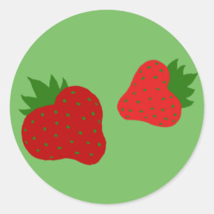 Strawberries stickers (green)