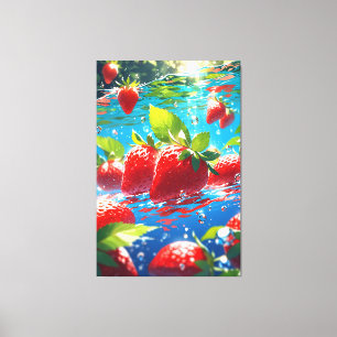 Strawberries Stretched Canvas Print