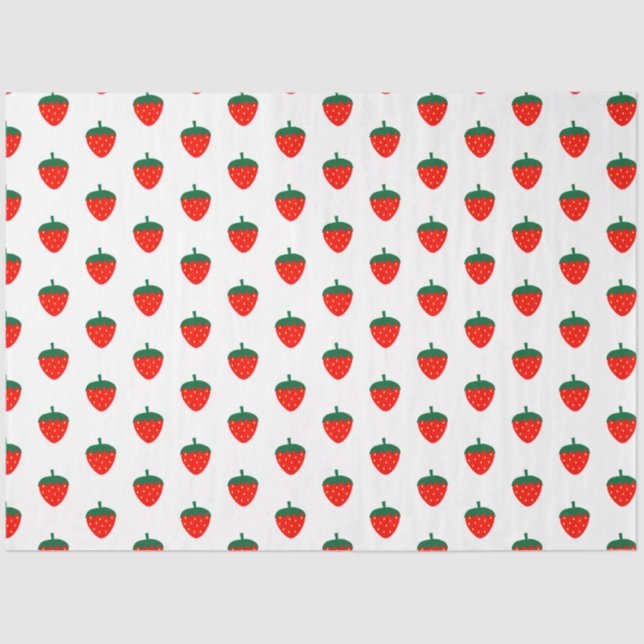 Strawberries Summer Red Fruit Berry Farm Produce Tissue Paper (Front)