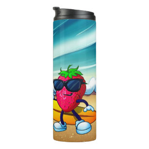 STRAWBERRIES SURFERS THERMAL TUMBLER
