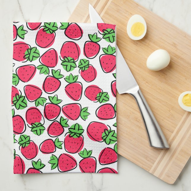 Strawberries Tea Towel (Quarter Fold)