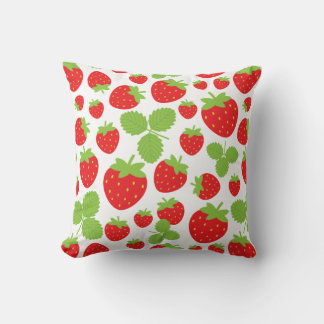 Strawberries Throw Pillow