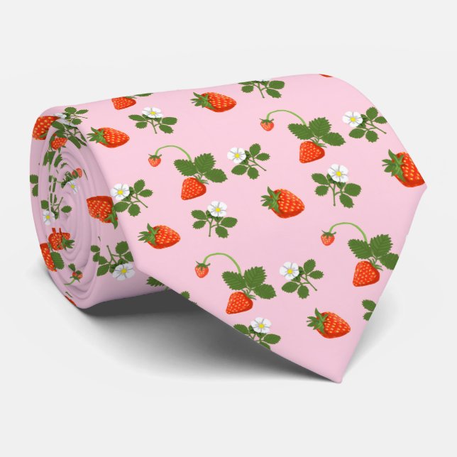 Strawberries Tie (Rolled)
