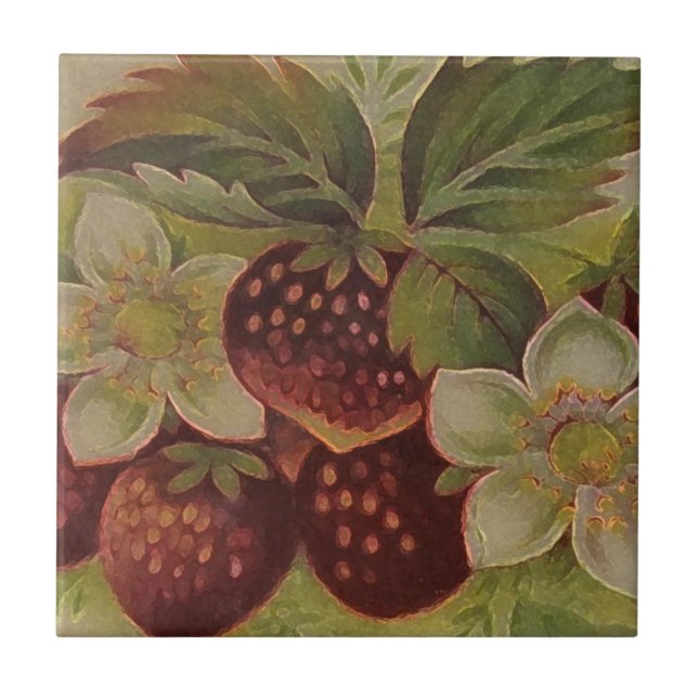 Strawberries Tile (Front)
