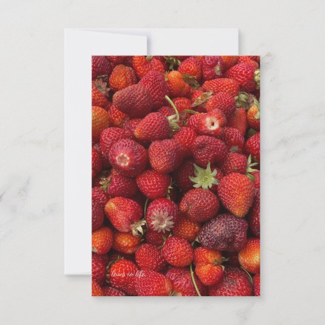Strawberries Up-close Card (Front)