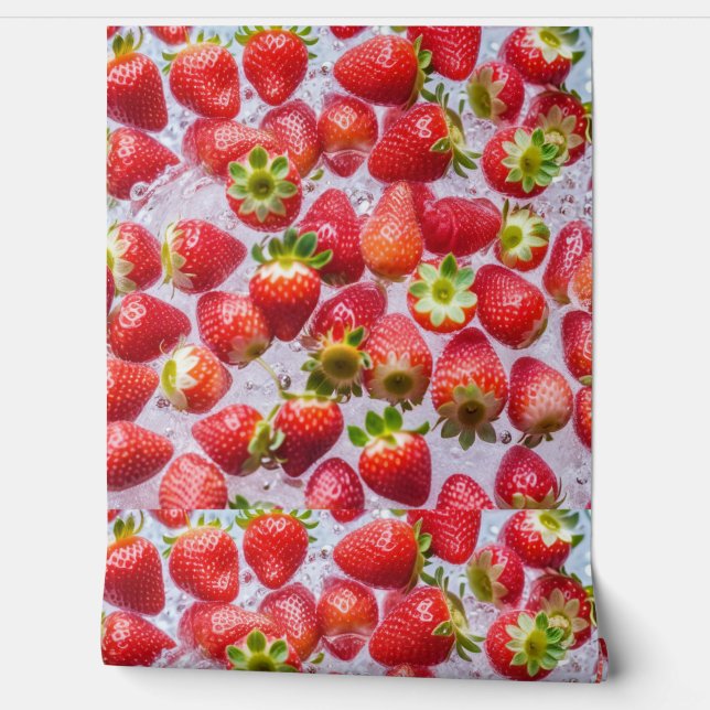 Strawberries  wallpaper (Unrolling)
