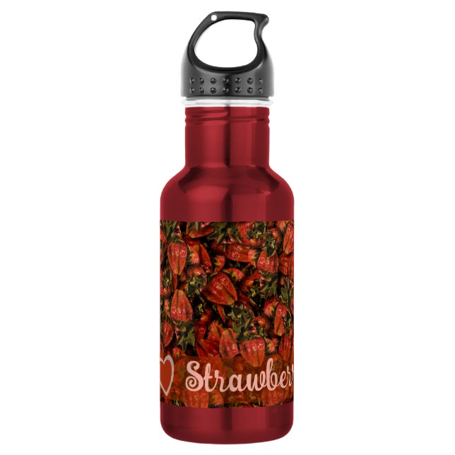Strawberries Water Bottle (Front)
