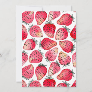 Strawberries watercolor and ink