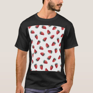 Strawberries Watercolor: Playful Seamless Pattern T-Shirt