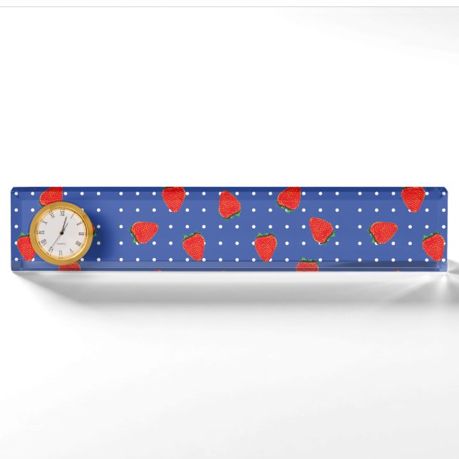 strawberries with dots nameplate (Front)