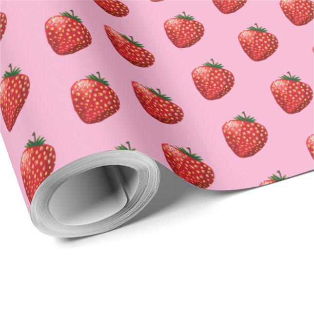Strawberries Wrapping Paper (Roll Corner)