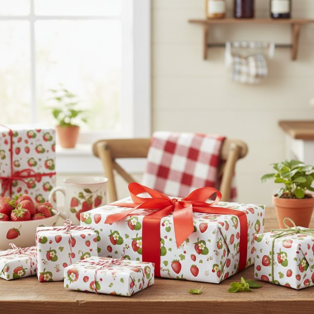 Strawberries  wrapping paper (Creator Uploaded)