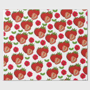 Strawberries  wrapping paper