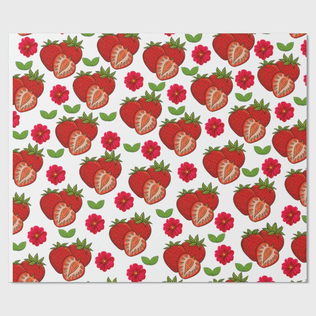 Strawberries  wrapping paper (Flat)
