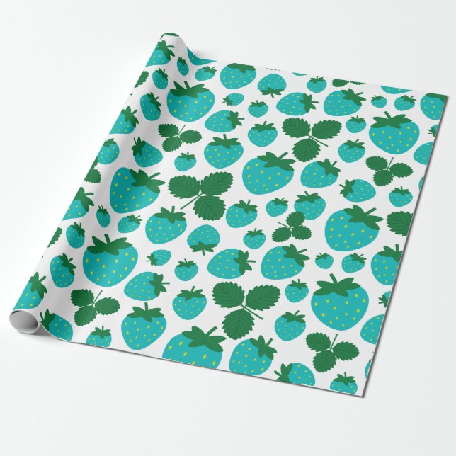 Strawberries Wrapping Paper (Unrolled)