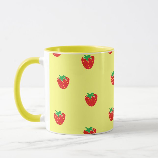 Strawberries Yellow Mug (Left)