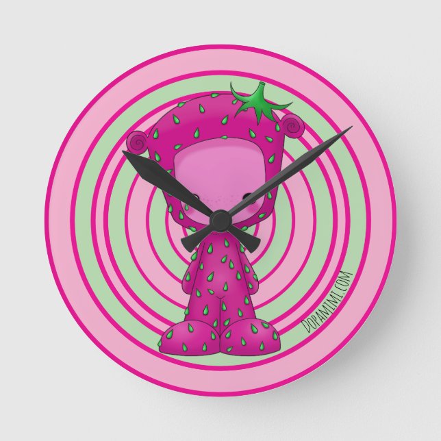 StrawberriMimi Round Clock (Front)