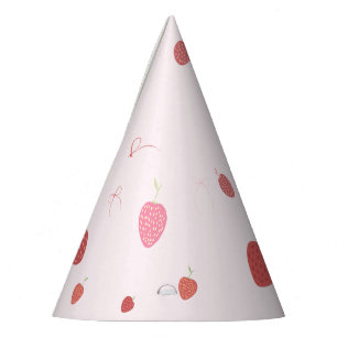 Strawberry 1st Berry First Birthday Party Hats