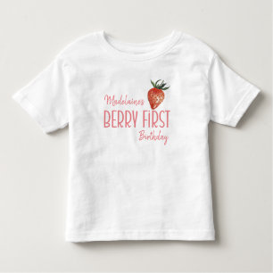 Strawberry 1st Berry First Birthday Toddler T-Shirt