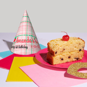 Strawberry 1st birthday party berry first party hat