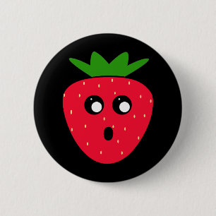 Strawberry 6 Cm Round Badge