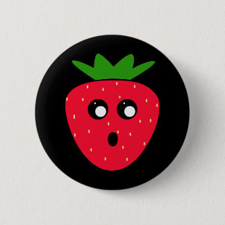 Strawberry 6 Cm Round Badge