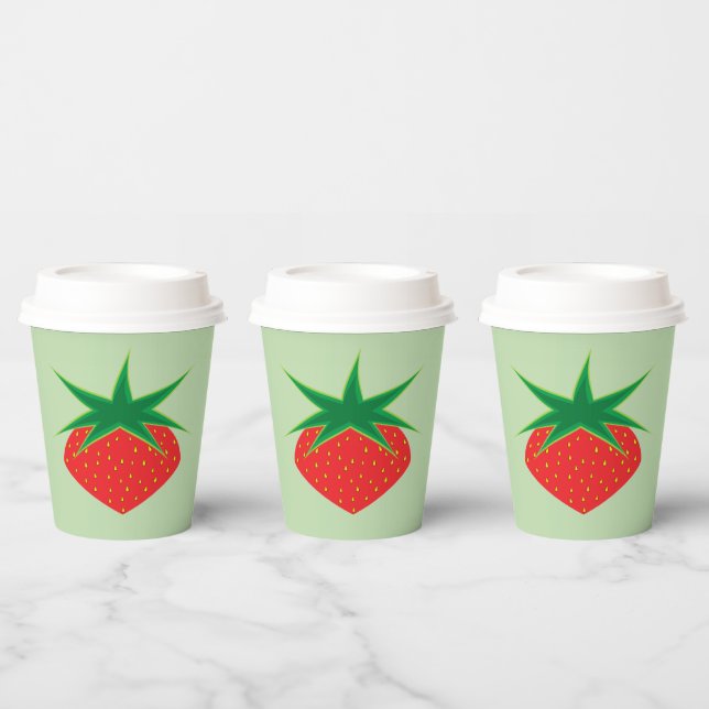 Strawberry 8oz. Paper Cups (Multi)