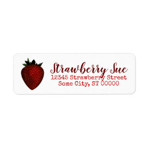 strawberry address label