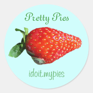 Strawberry Advertisement Classic Round Sticker