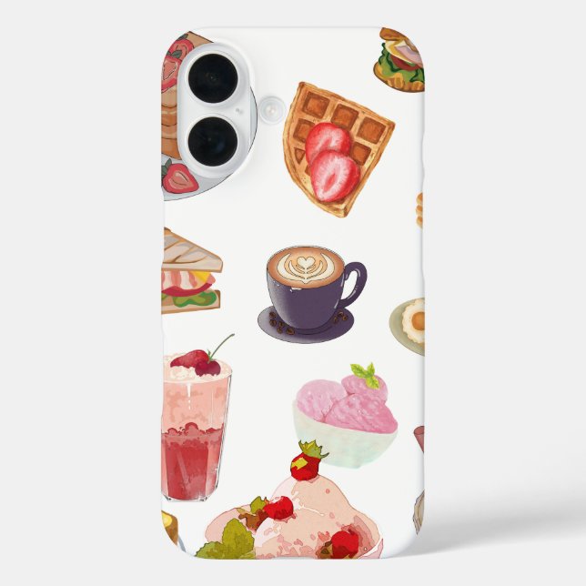 Strawberry Aesthetic Breakfast 🍓✨ Cosy Cafe Vibes Case-Mate iPhone Case (Back)