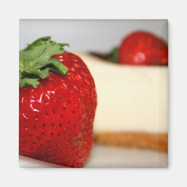 Strawberry And A Cheesecake Magnet (Front)