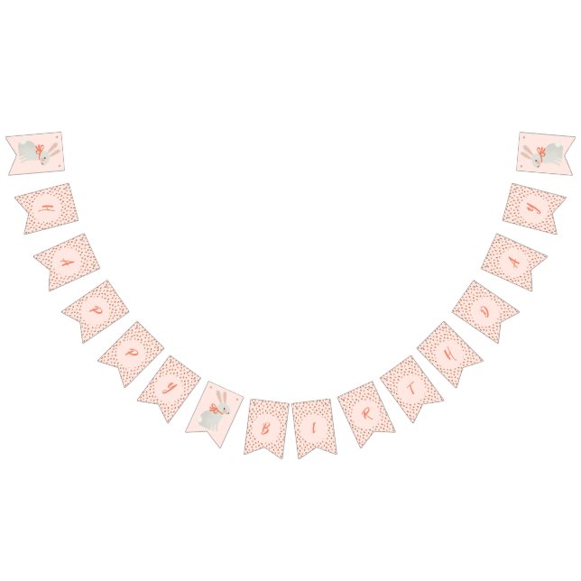 Strawberry and Bunny Birthday Party Bunting (All)