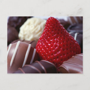 Strawberry and Chocolates Postcard