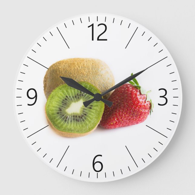 Strawberry and kiwi large clock (Front)