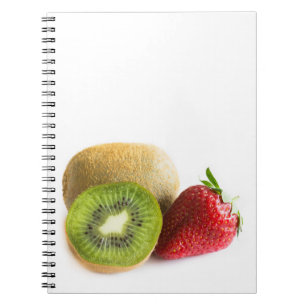 Strawberry and kiwi spiral notebook