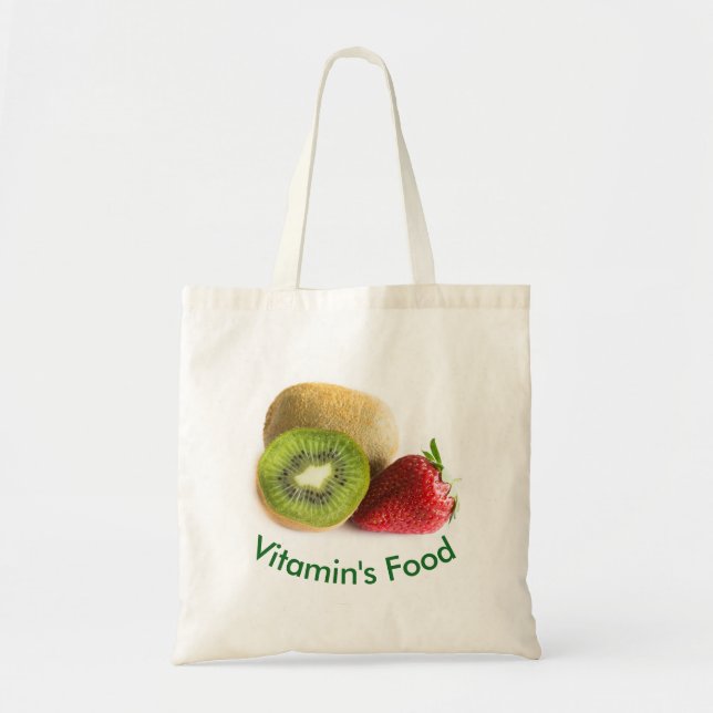Strawberry and kiwi tote bag (Front)