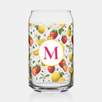 Strawberry and Lemon Fresh Fruit Pattern
