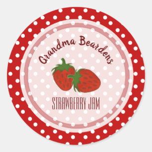Strawberry And Polka Dot Personalised Labels