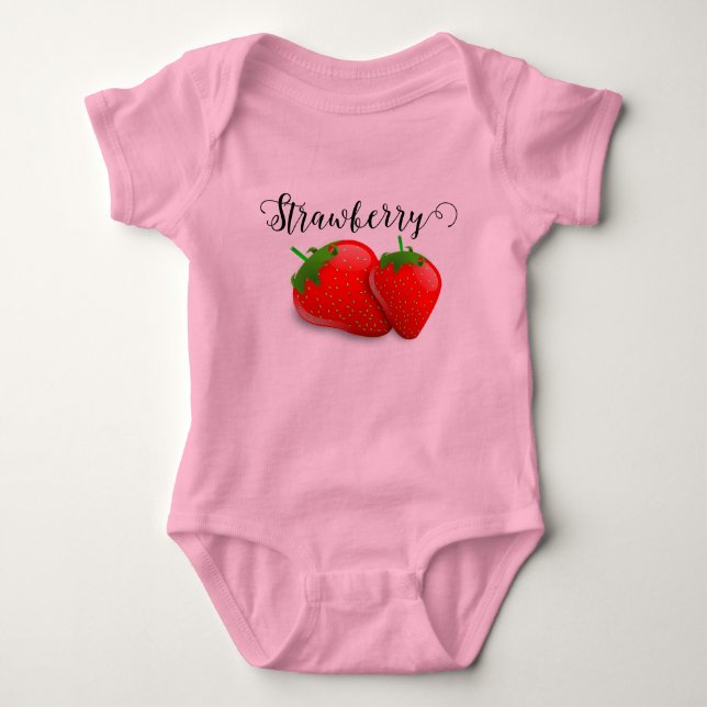 Strawberry  baby bodysuit (Front)