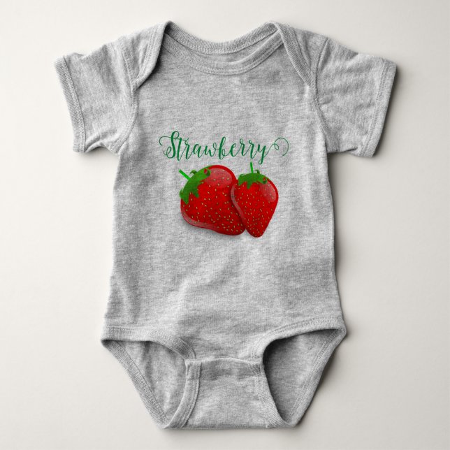 Strawberry  baby bodysuit (Front)