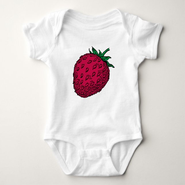 strawberry baby bodysuit (Front)