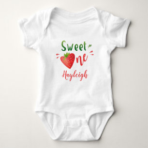 Strawberry baby bodysuite Berry sweet one girl Bodysuit